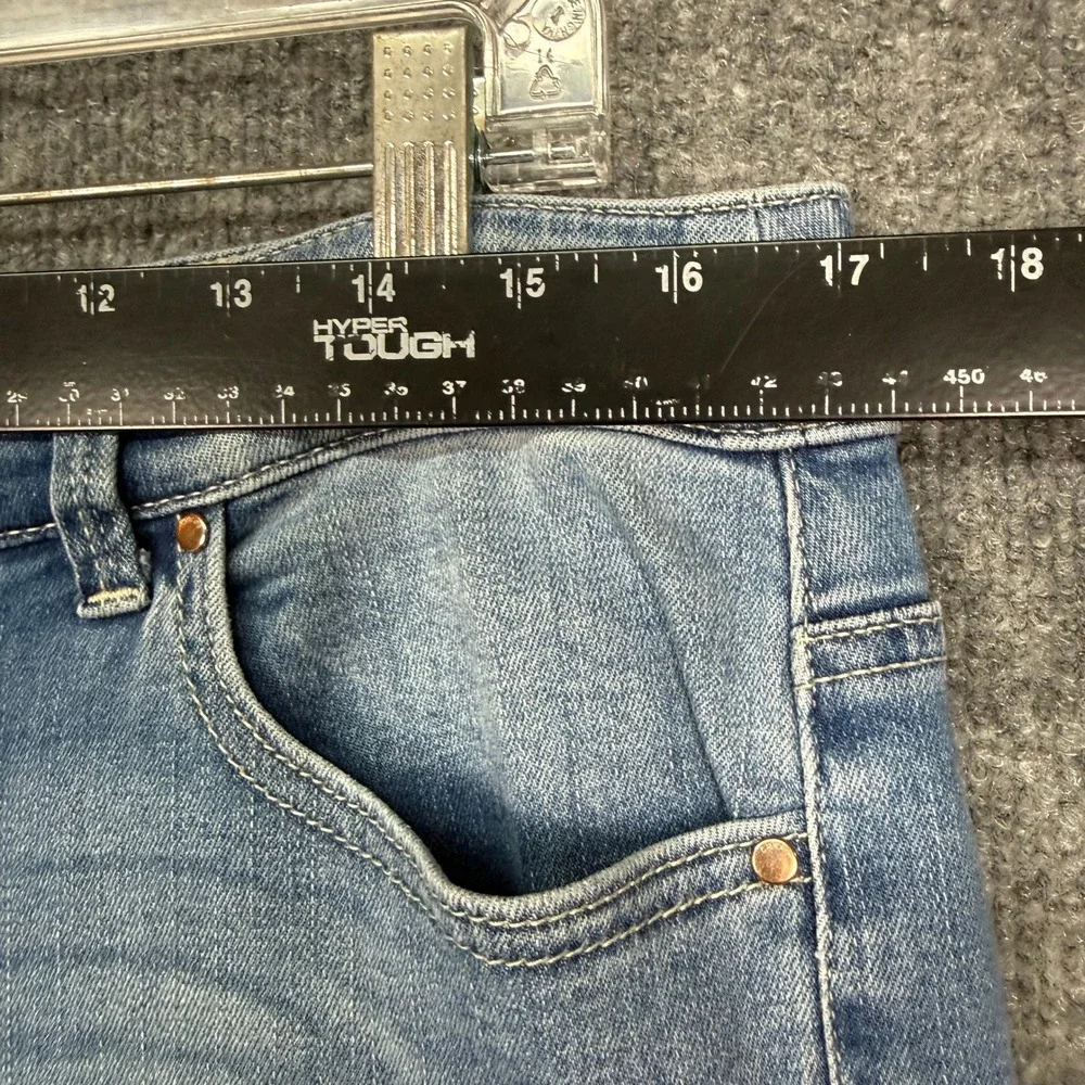 Chicos Platinum Crop Jeans‎ 1.5 Women 10 Blue Medium Wash Stretch Straight Leg